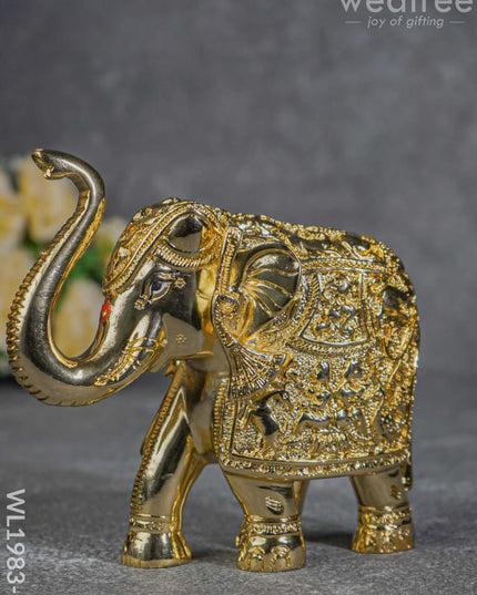 German Silver 6.5 Inches Elephant - Wl1983 Gold Wl1983-3 Figurines