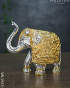 German Silver 6.5 Inches Elephant - Gold with Silver - WL1983-1