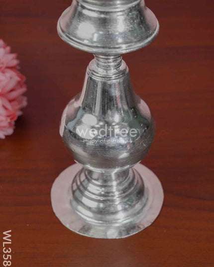 German Silver Annapakshi Kuthu Vilaku - 12 Inch Set Of 2 Wl3584 Diyas