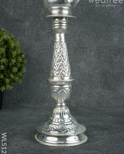 German Silver Annapakshi Kuthu Vilaku - 14 inch - WL5129 - German Silver Diyas