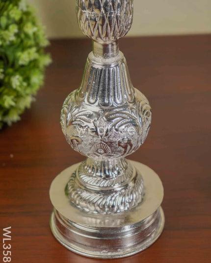 German Silver Annapakshi Kuthu Vilaku - 15 Inch Set Of 2 Wl3583 Diyas