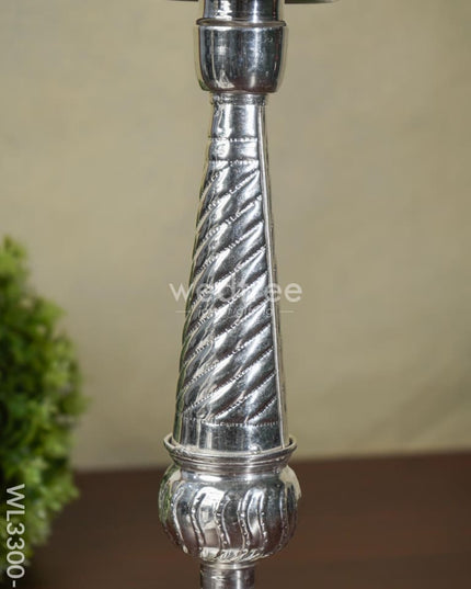 German Silver Annapakshi Kuthu Vilaku - Set Of 18 Inches Wl3300-1 Diyas