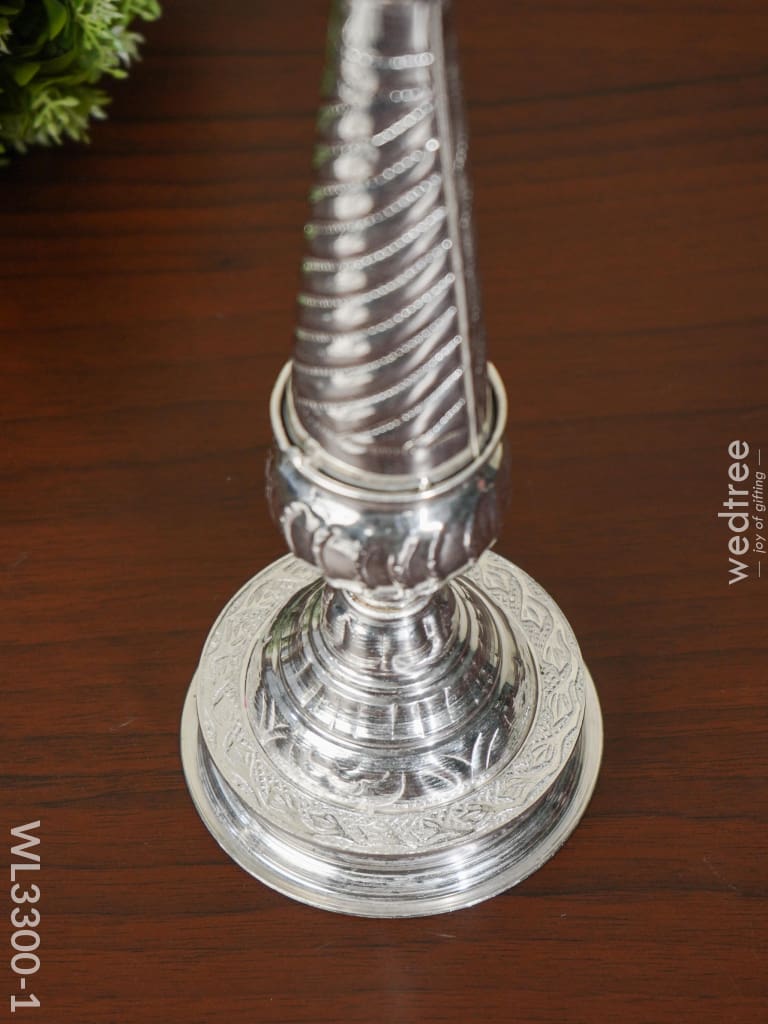 German Silver Annapakshi Kuthu Vilaku - Set Of 18 Inches Wl3300-1 Diyas