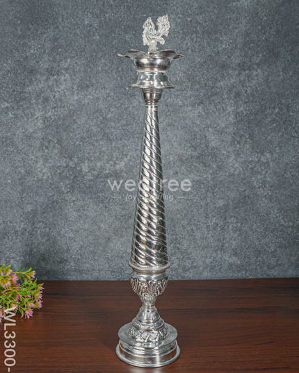 German Silver Annapakshi Kuthu Vilaku - Set Of 2 23 Inch Wl3300-2 Diyas