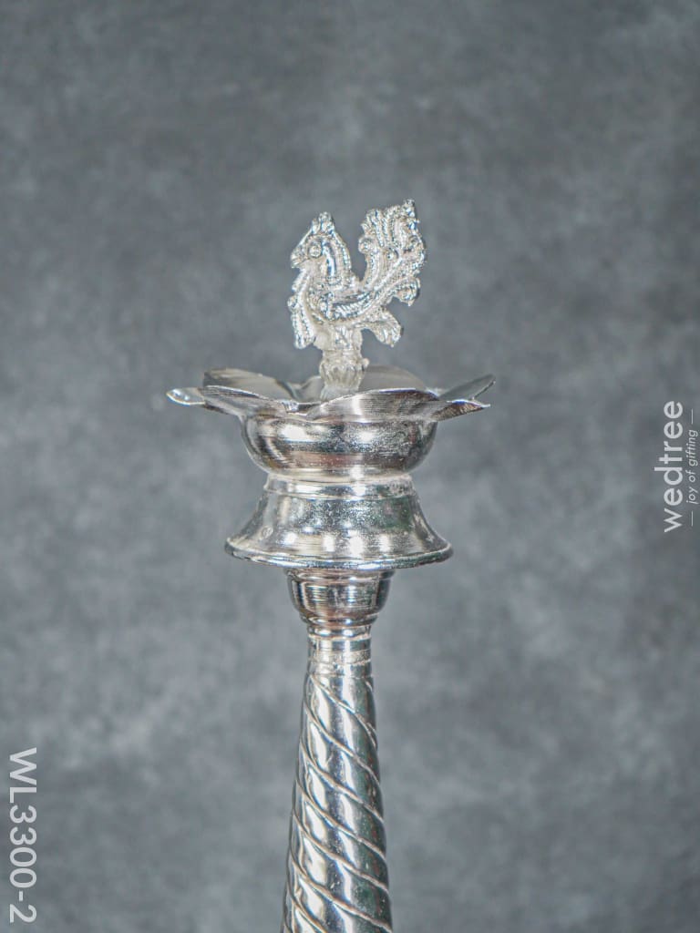 German Silver Annapakshi Kuthu Vilaku - Set Of 2 23 Inch Wl3300-2 Diyas