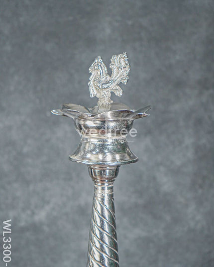 German Silver Annapakshi Kuthu Vilaku - Set Of 2 23 Inch Wl3300-2 Diyas