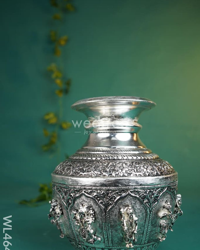 German Silver Antique Dasavatharam Kodam - Wl4643-2 Pooja Utility