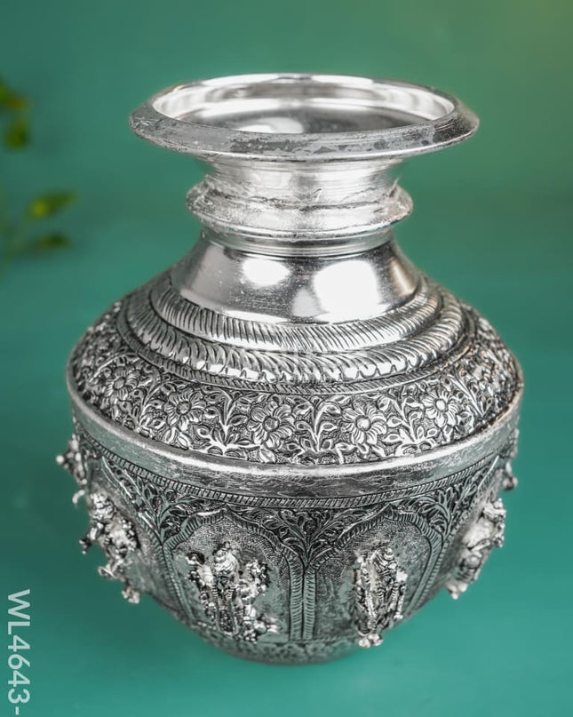 German Silver Antique Dasavatharam Kodam - Wl4643-2 Pooja Utility