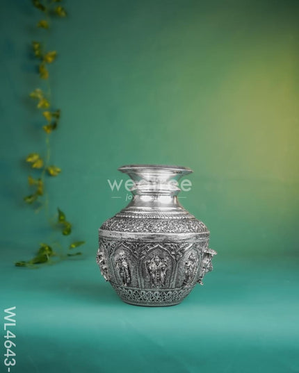 German Silver Antique Dasavatharam Kodam - Wl4643-2 Pooja Utility