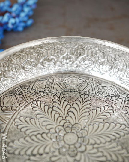 German Silver Antique Floral Urli - Wl4646