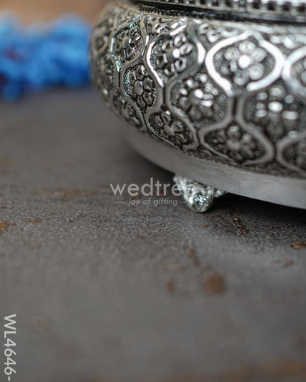 German Silver Antique Floral Urli - Wl4646