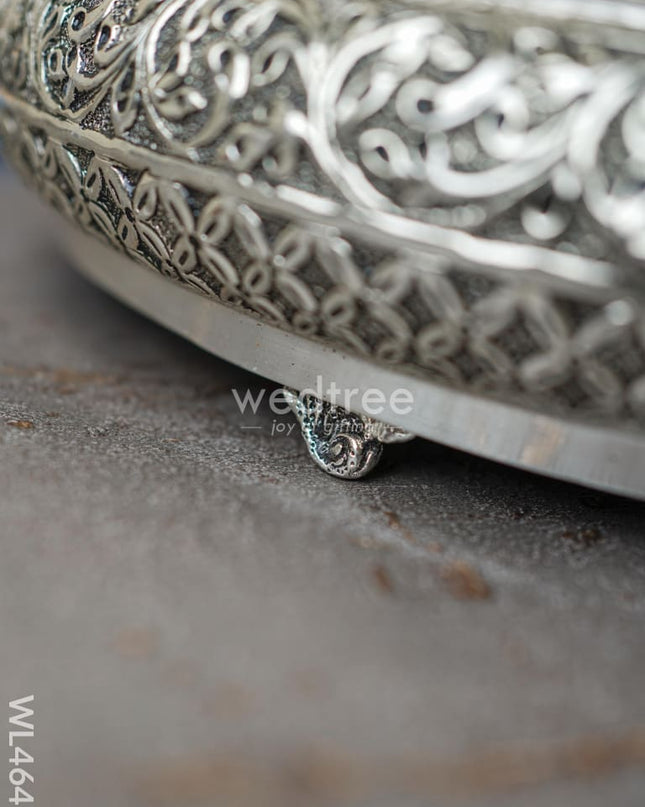 German Silver Antique Floral Urli - Wl4647