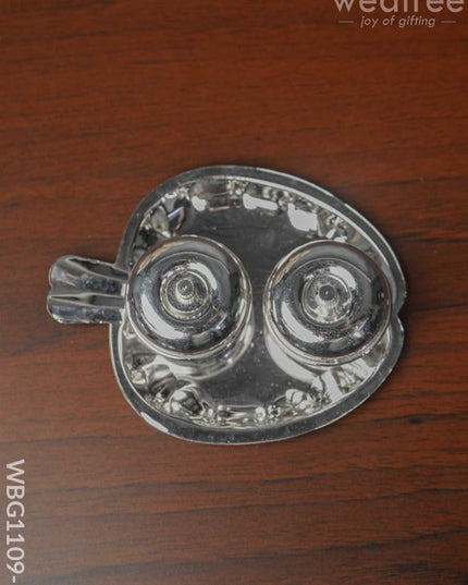 German Silver Apple Shaped 2 Kumkum Holder - Wbg1109-1 Holders