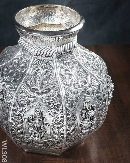 German Silver Ashtalakshmi Antique Kudam - Wl3085 Pooja Utility