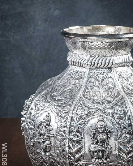 German Silver Ashtalakshmi Antique Kudam - Wl3085 Pooja Utility