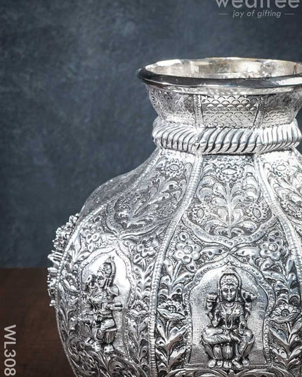 German Silver Ashtalakshmi Antique Kudam - Wl3085 Pooja Utility