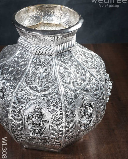 German Silver Ashtalakshmi Antique Kudam - Wl3085 Pooja Utility