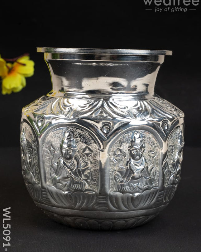 German Silver Ashtalakshmi Kudam - WL5091-2 - German Silver Pooja Utility
