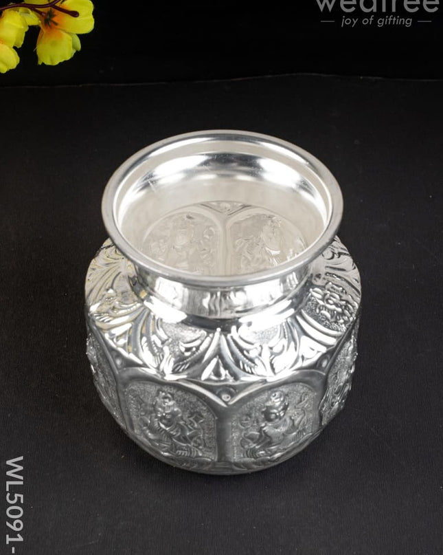 German Silver Ashtalakshmi Kudam - WL5091-2 - German Silver Pooja Utility