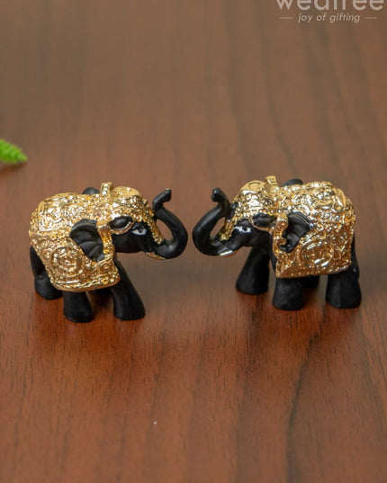 German Silver - Baby Elephant 1.5 Inch ( Set Of 2 ) Wl1292 Figurines