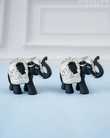 German Silver - Baby Elephant 1.5 inch (Set of 2) WL1292 - German Silver Figurines
