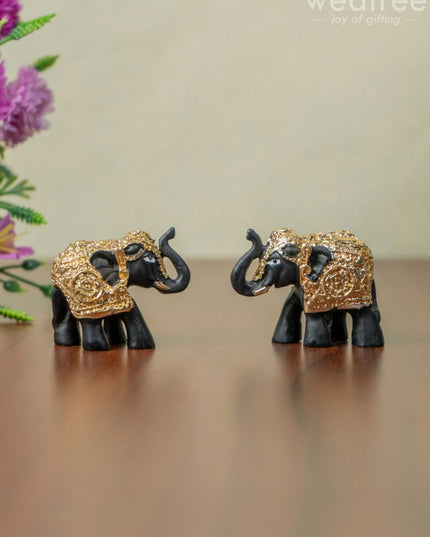 German Silver - Baby Elephant 1.5 Inch ( Set Of 2 ) Wl1292 Figurines