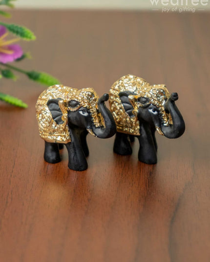 German Silver - Baby Elephant 1.5 Inch ( Set Of 2 ) Wl1292 Figurines
