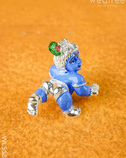 German Silver Baby Krishna - 2 inch - WL5386 - German Silver Figurines