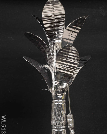German Silver Banana Tree - 14 inch - WL5130 German Silver Pooja Utility