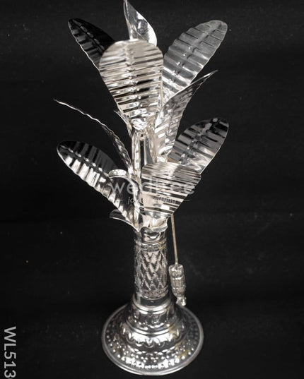 German Silver Banana Tree - 14 inch - WL5130 German Silver Pooja Utility