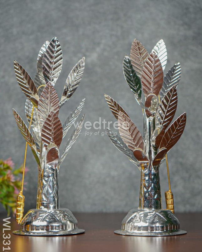 German Silver Banana Tree - 8 Inch Wl3310 Pooja Utility