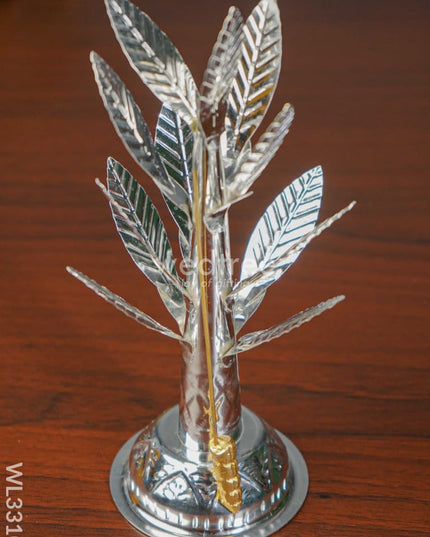 German Silver Banana Tree - 8 Inch Wl3310 Pooja Utility