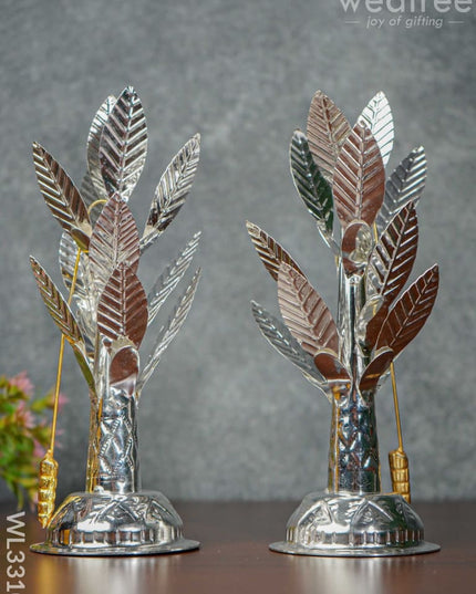 German Silver Banana Tree - 8 Inch Wl3310 Pooja Utility
