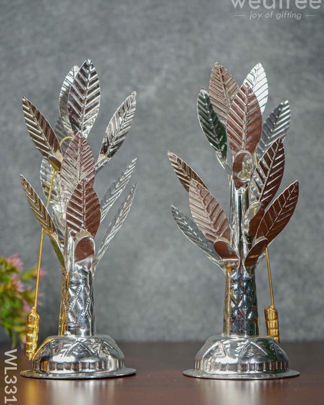 German Silver Banana Tree - 8 Inch Wl3310 Pooja Utility