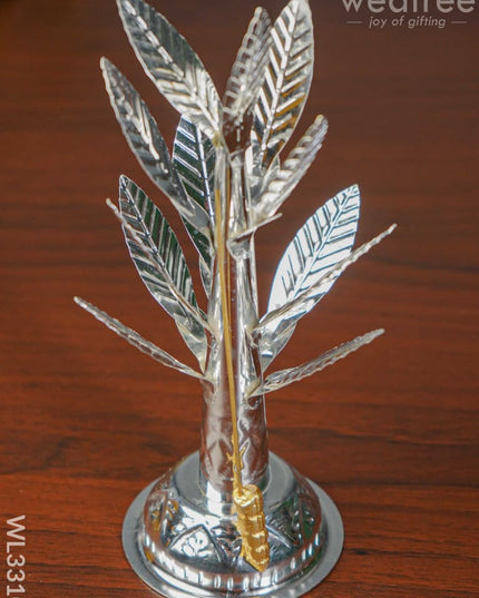 German Silver Banana Tree - 8 Inch Wl3310 Pooja Utility