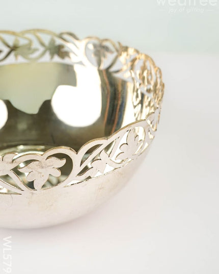 German Silver Bowl - 8 inch - WL5794 - German Silver Pooja Utility