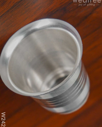 German Silver Coated Glass (Small) - W2425 Pooja Utility