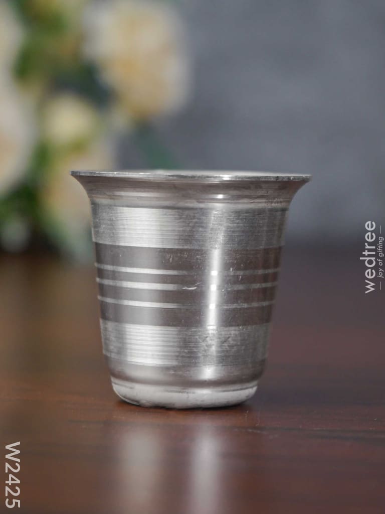 German Silver Coated Glass (Small) - W2425 Pooja Utility
