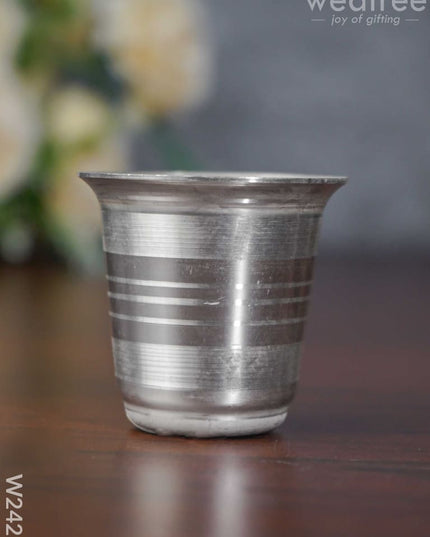 German Silver Coated Glass (Small) - W2425 Pooja Utility