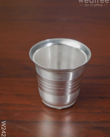 German Silver Coated Glass (Small) - W2425 Pooja Utility
