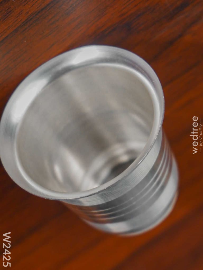 German Silver Coated Glass (Small) - W2425 Pooja Utility