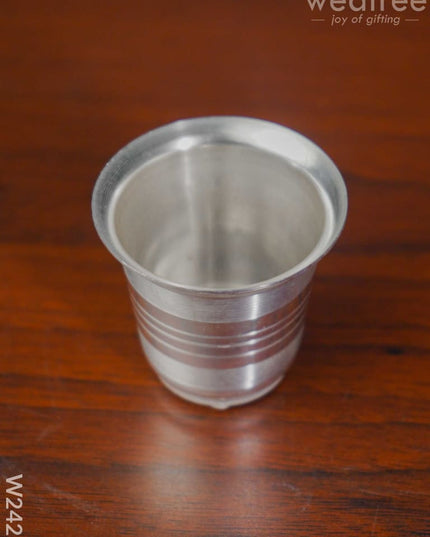 German Silver Coated Glass (Small) - W2425 Pooja Utility