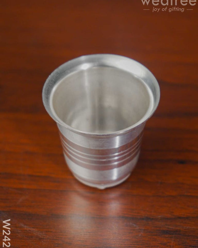 German Silver Coated Glass (Small) - W2425 Pooja Utility