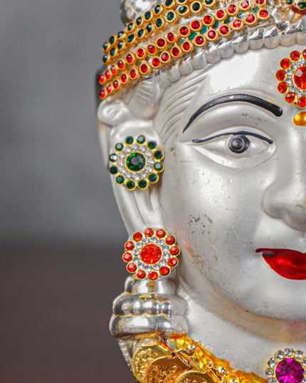 German Silver Lakshmi Face - Wl0617 Pooja Utility