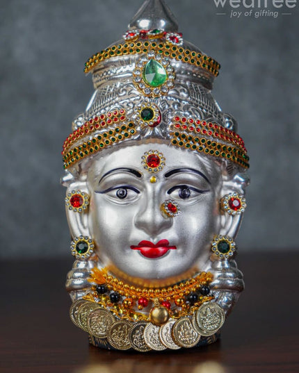 German Silver Lakshmi Face - Wl0617 Pooja Utility