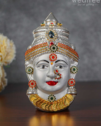 German Silver Devi Face - Wl0617 Pooja Utility