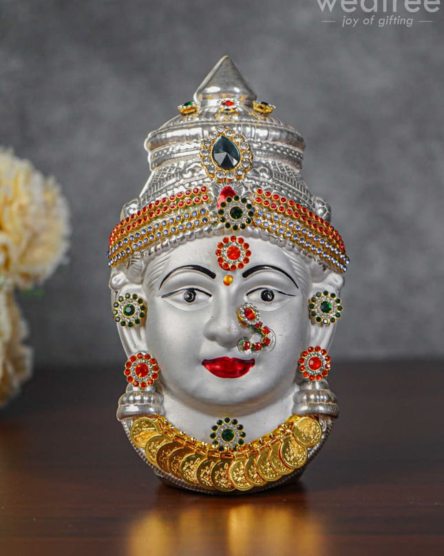 German Silver Devi Face - Wl0617 Pooja Utility