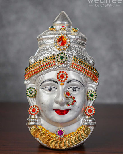 German Silver Lakshmi Face - Wl0617 Pooja Utility