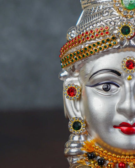 German Silver Lakshmi Face - Wl0617 Pooja Utility
