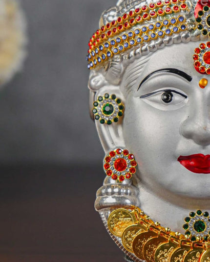 German Silver Lakshmi Face - Wl0617 Pooja Utility